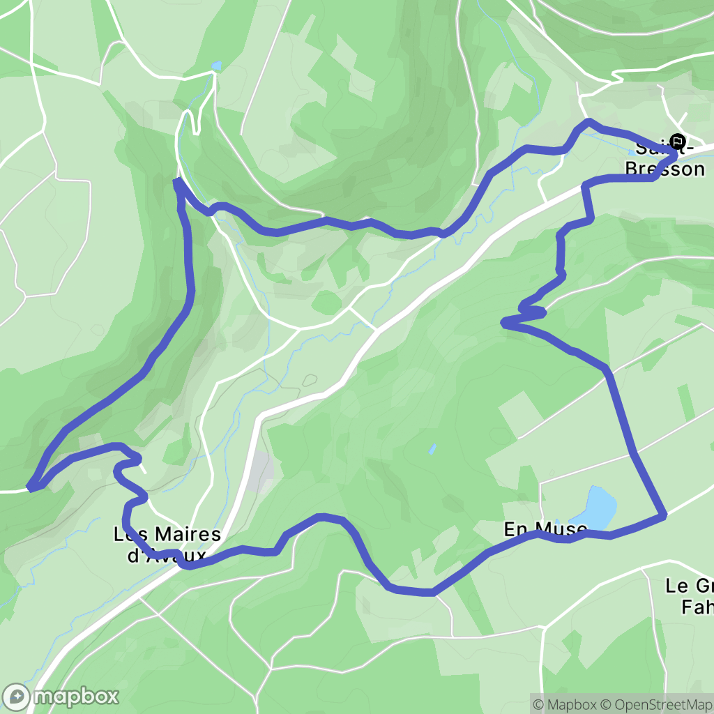 Saint-Bresson : carte du parcours de randonnée - France