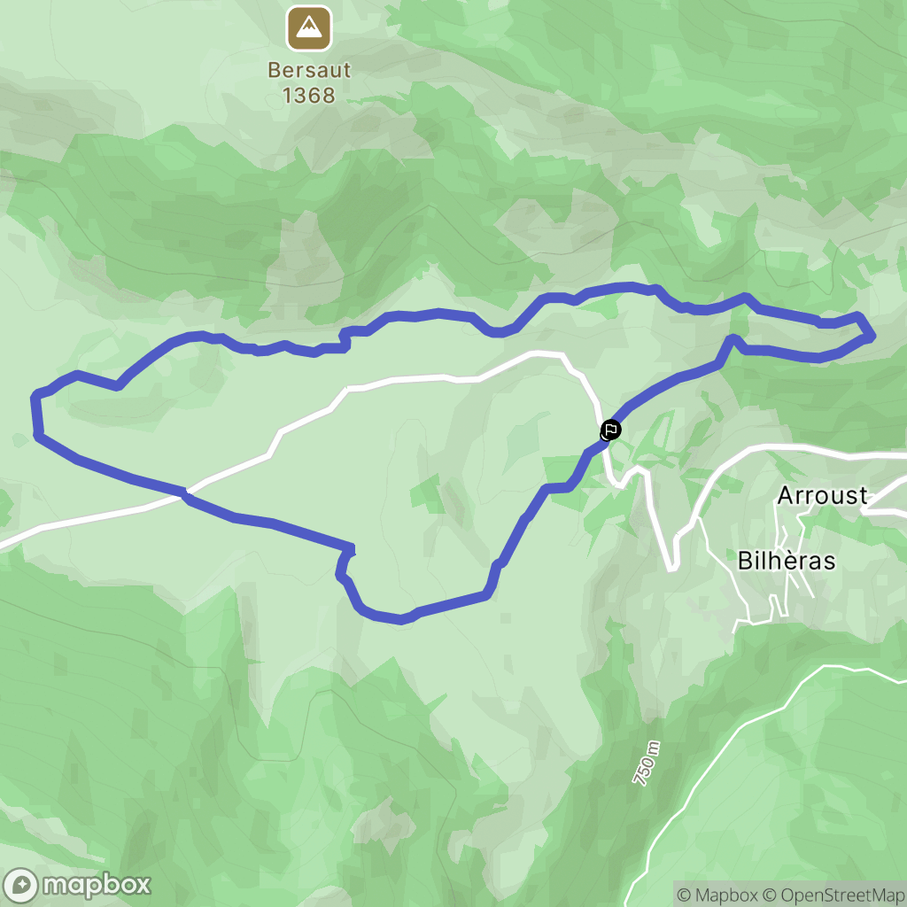 Bilhères : carte du parcours de randonnée - France