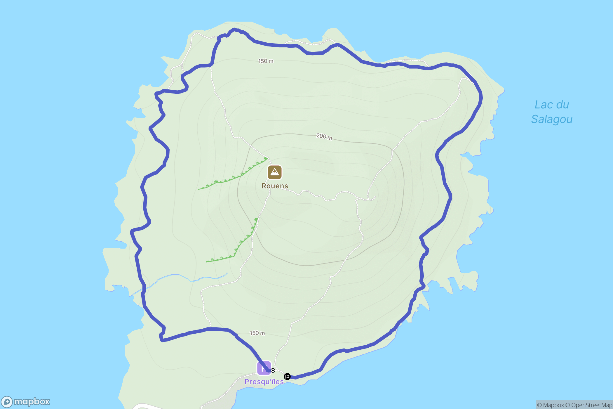 Liausson : carte du parcours de randonnée - France