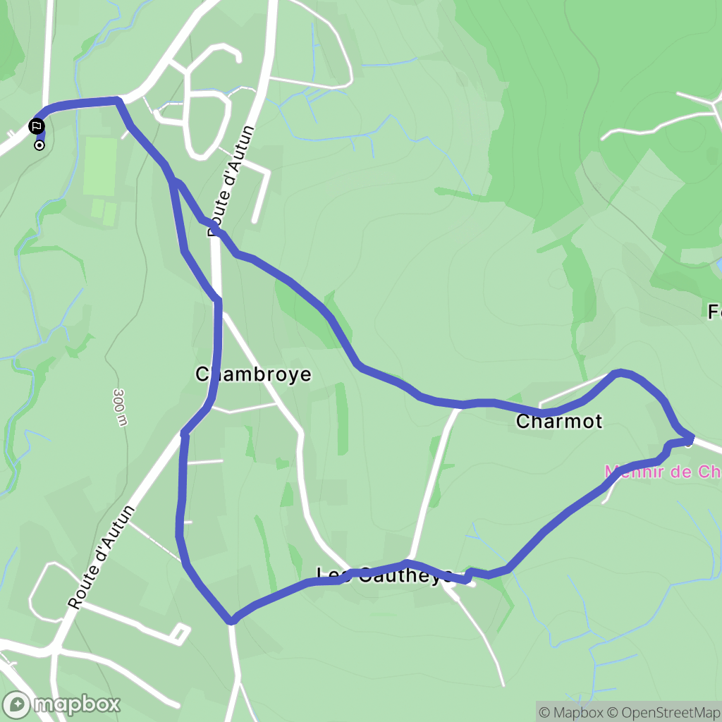 Broye : carte du parcours de randonnée - France