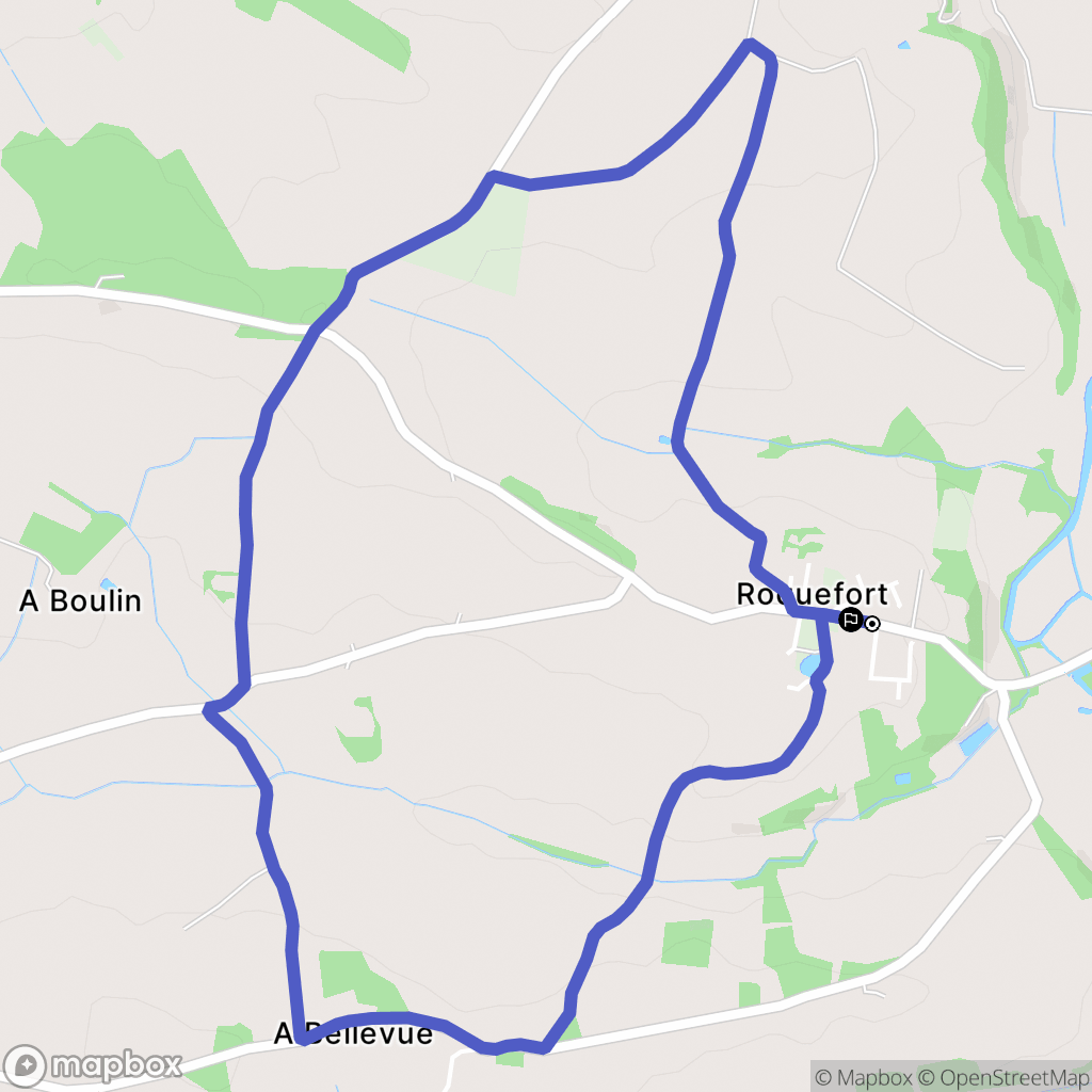 Roquefort : carte du parcours de randonnée - France