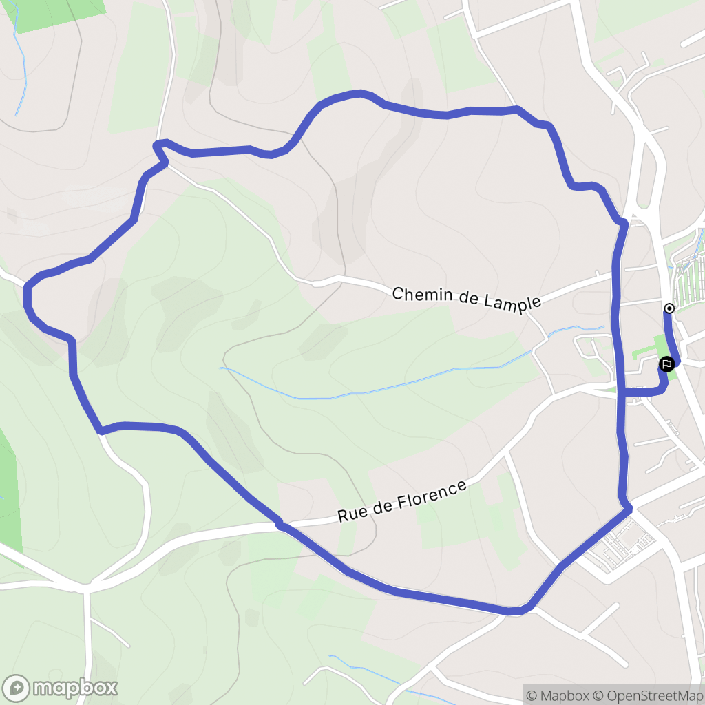 Monein : carte du parcours de randonnée - France