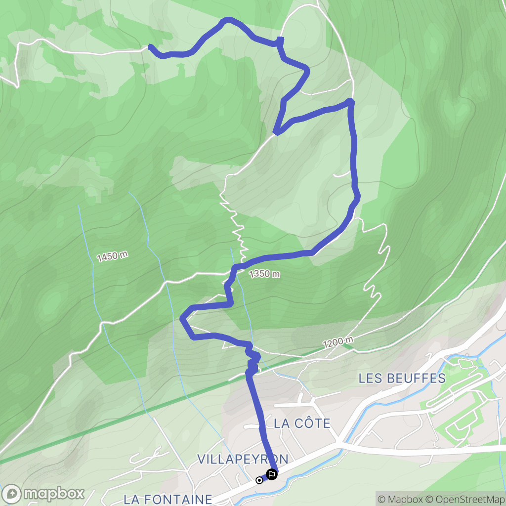 Châtel : carte du parcours de randonnée - France