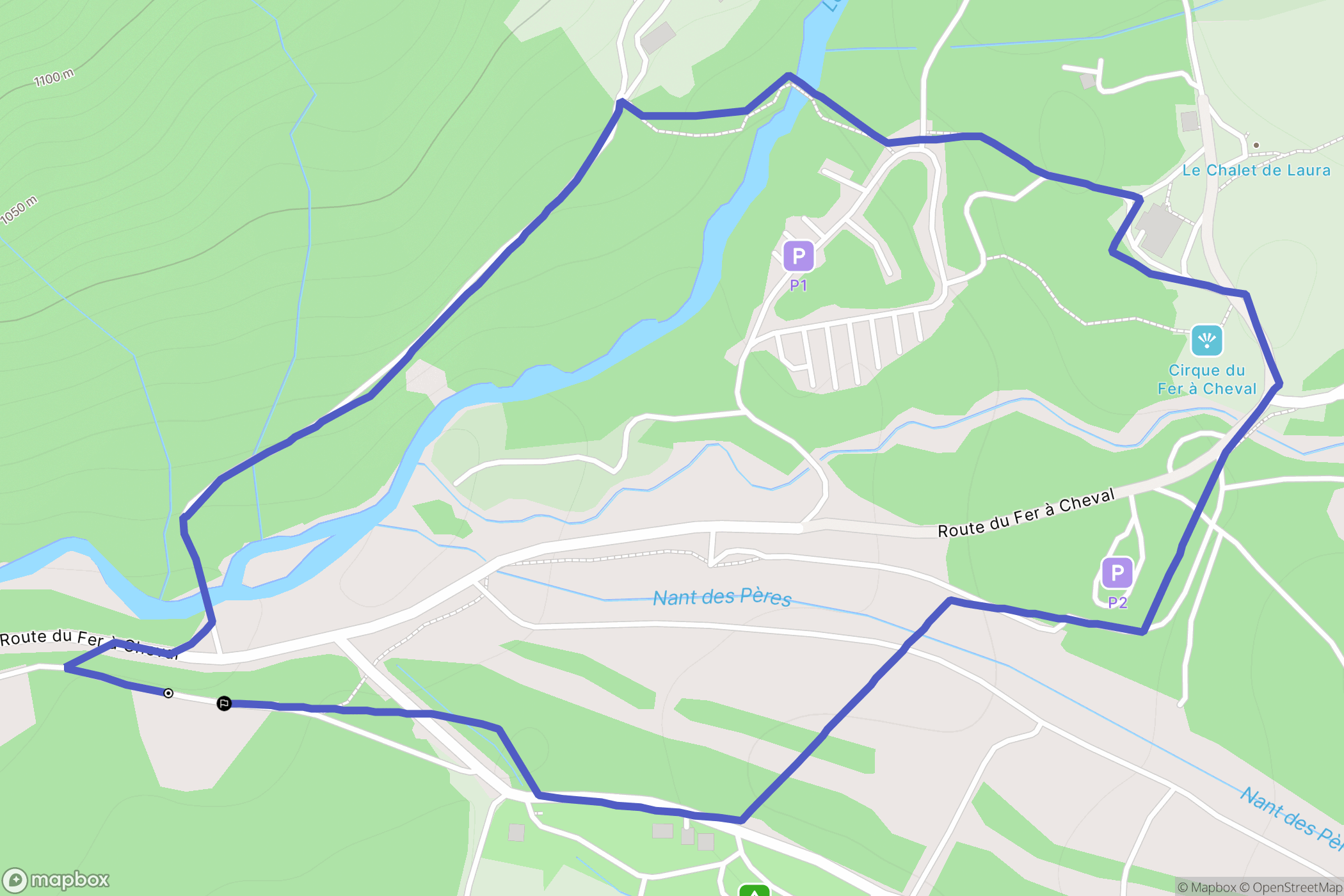 Sixt-Fer-à-Cheval : carte du parcours de randonnée - France