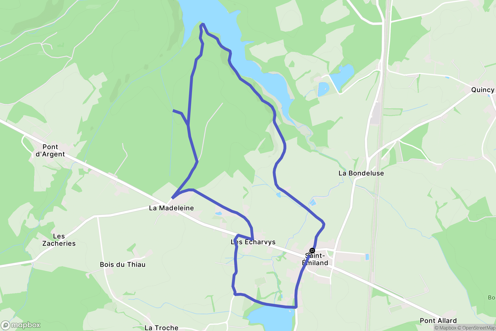 Saint-Émiland : carte du parcours de randonnée - France