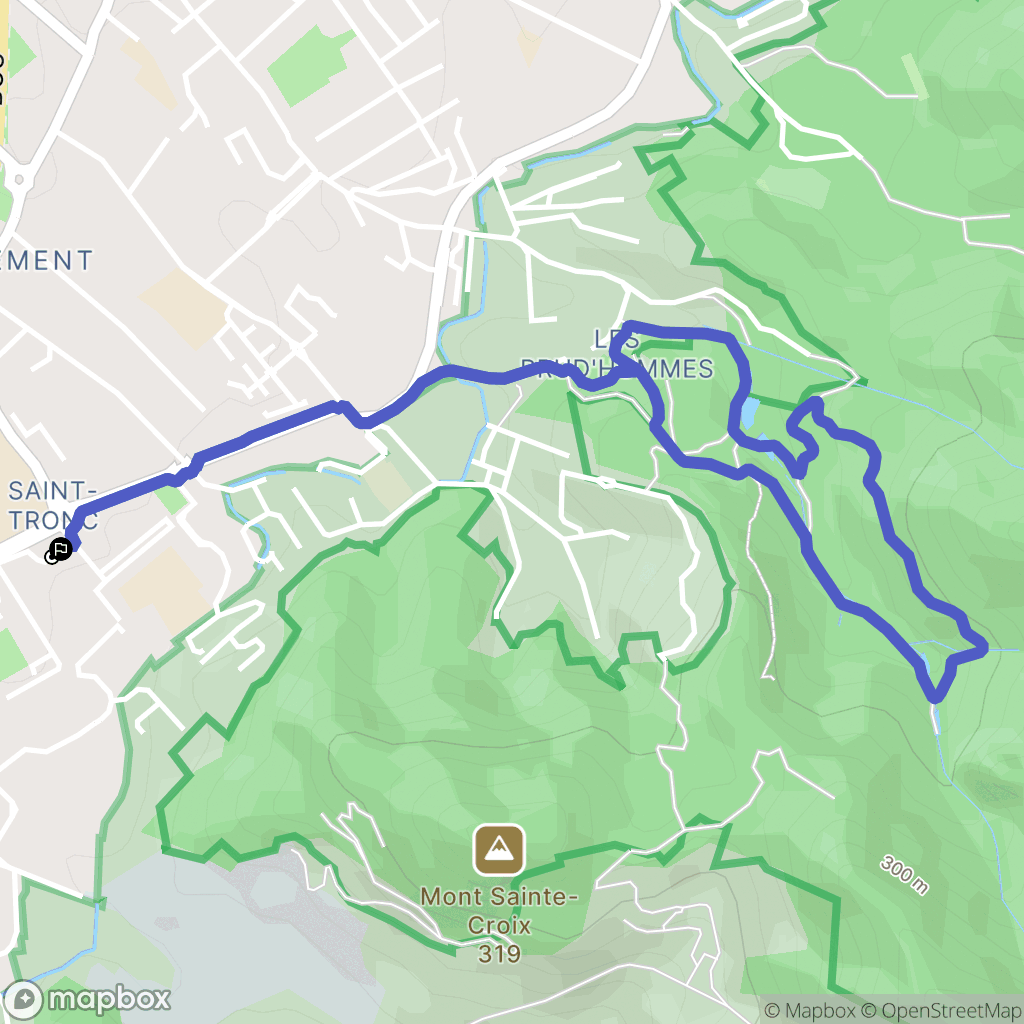 Marseille : carte du parcours de randonnée - France