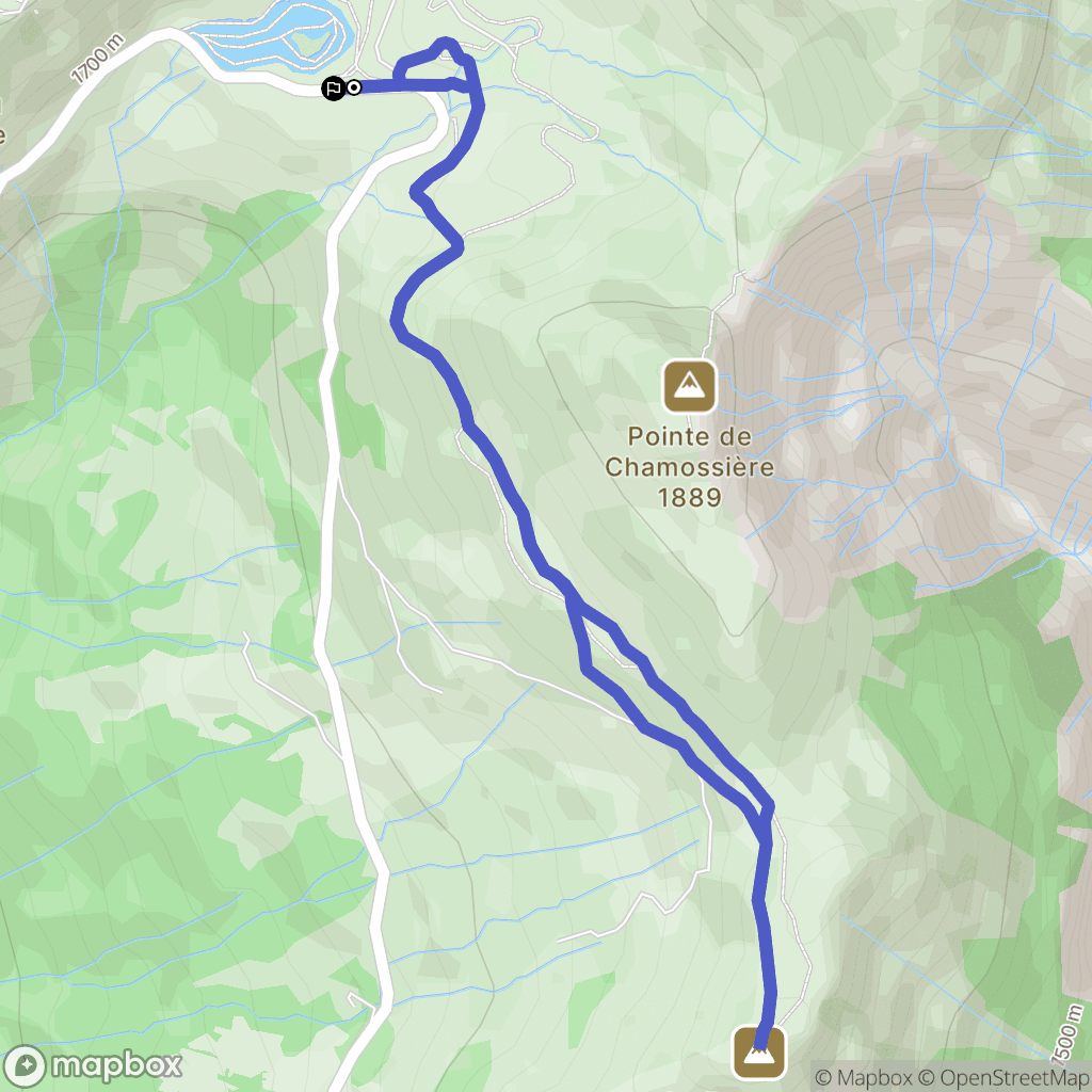 Verchaix : carte du parcours de randonnée - France