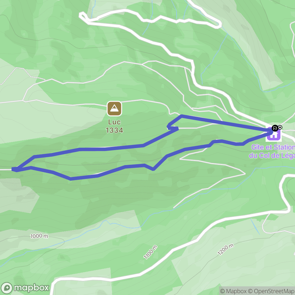 Col-de-Legal : carte du parcours de randonnée - France