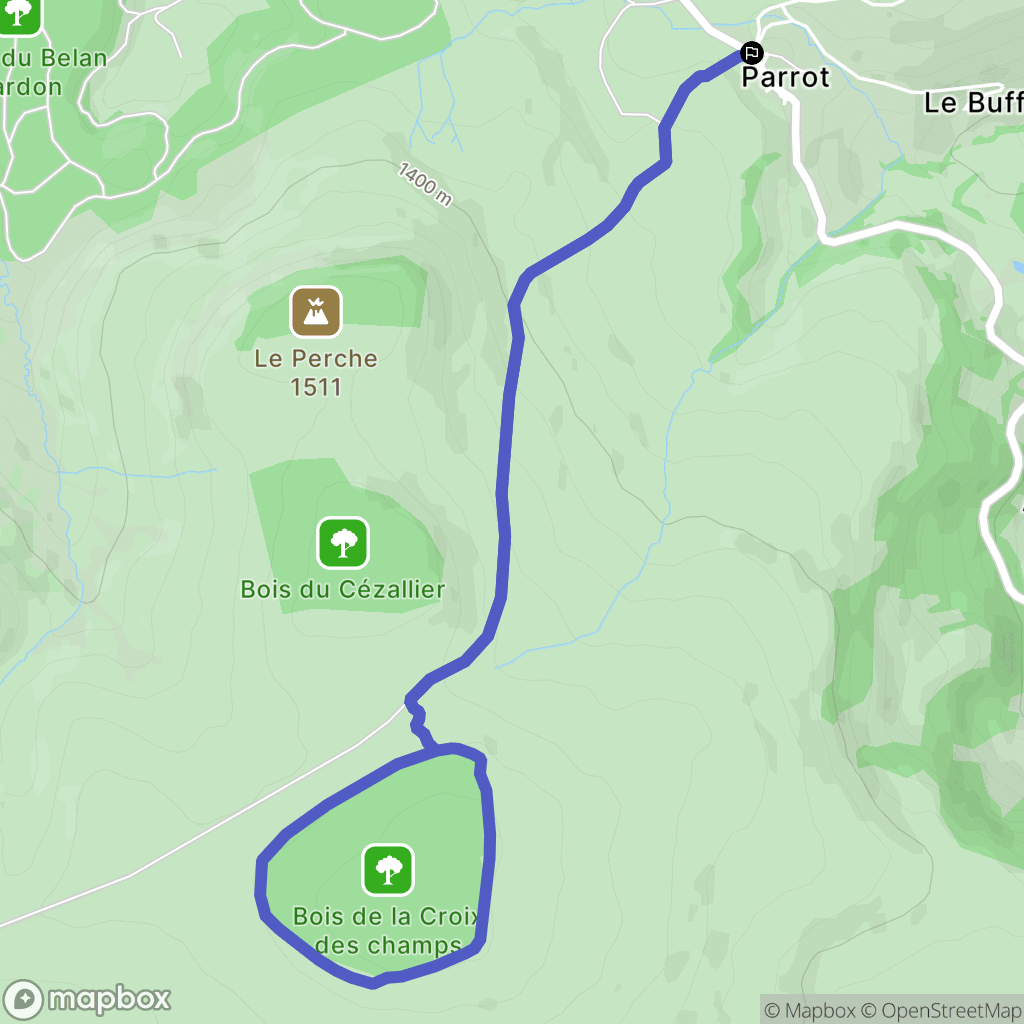 Anzat-le-Luguet : carte du parcours de randonnée - France