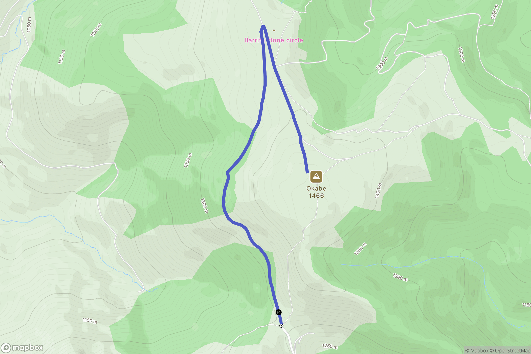 Lecumberry : carte du parcours de randonnée - France