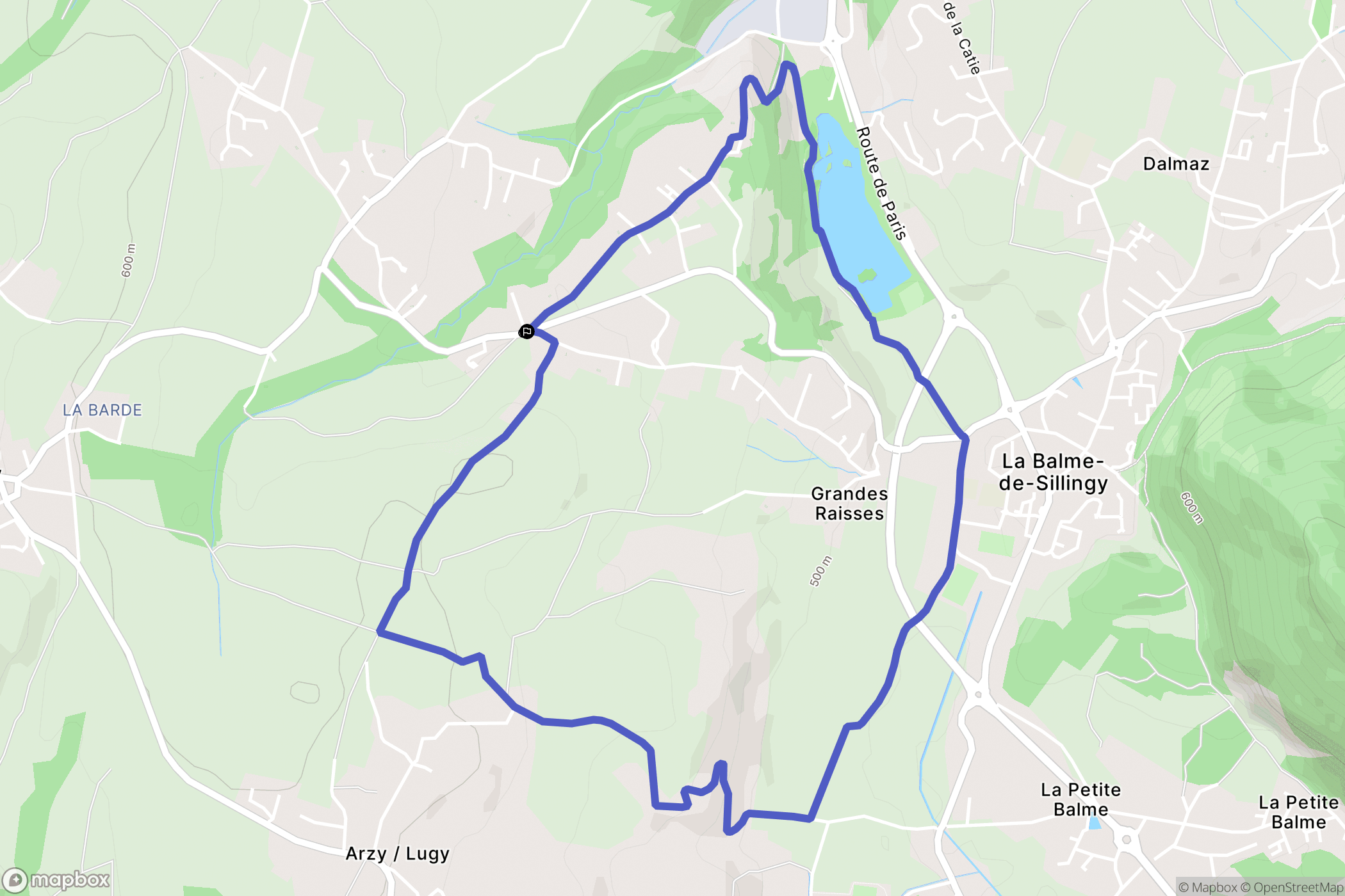 La Balme-de-Sillingy : carte du parcours de randonnée - France