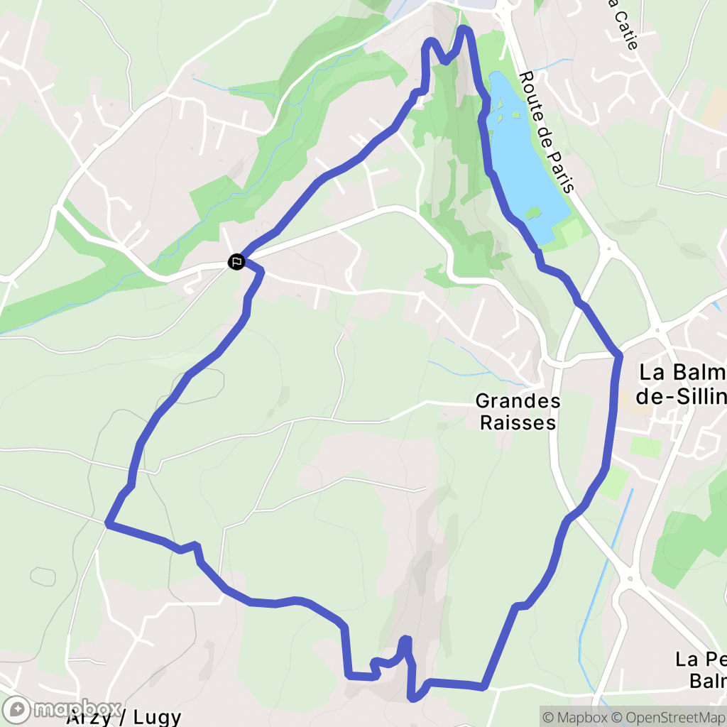 La Balme-de-Sillingy : carte du parcours de randonnée - France