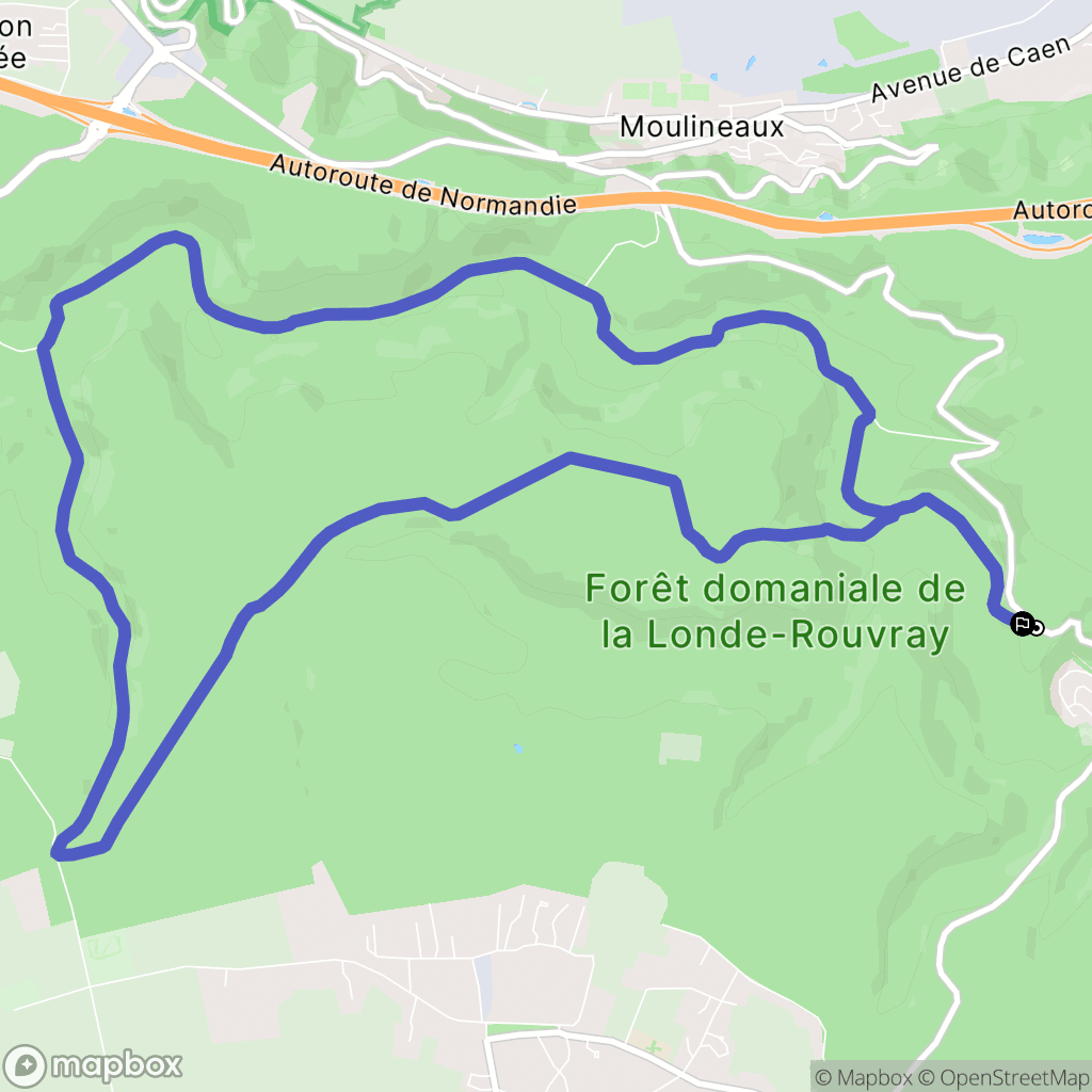 Orival : carte du parcours de randonnée - France