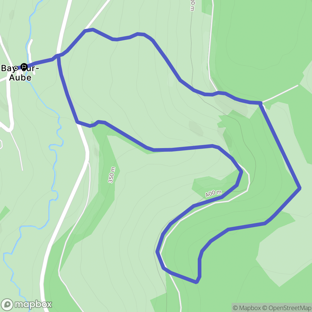 Bay-sur-Aube : carte du parcours de randonnée - France