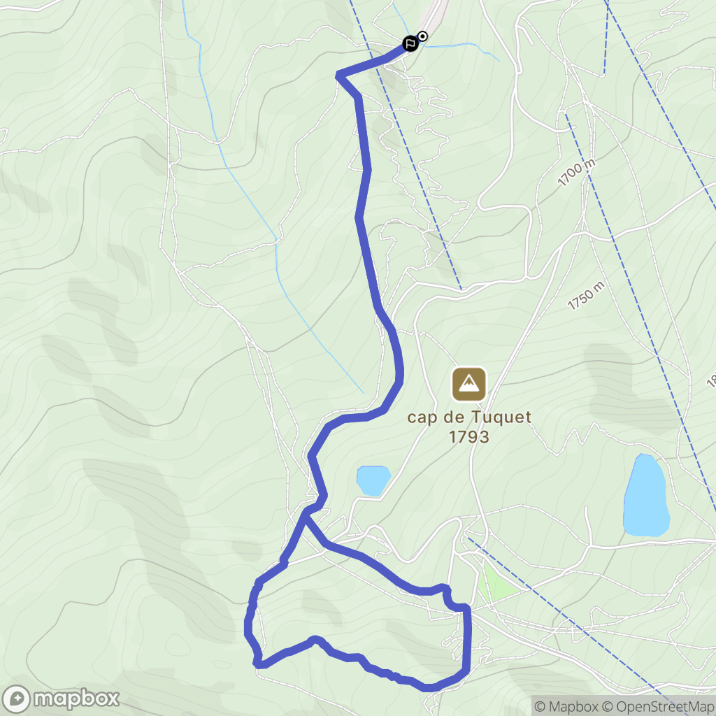 Peyragudes : carte du parcours de randonnée - France