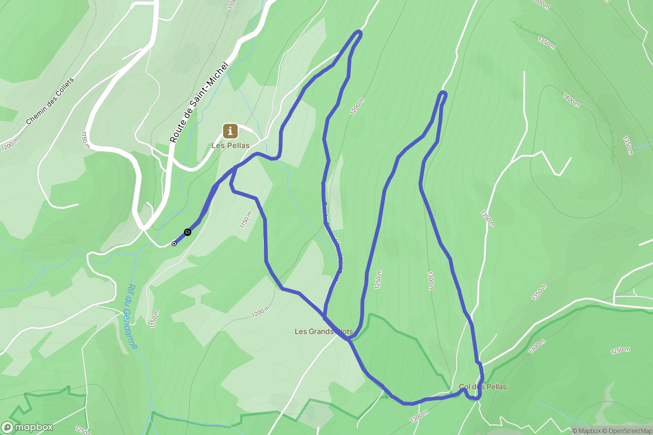 Saint-Michel-les-Portes : carte du parcours de randonnée - France