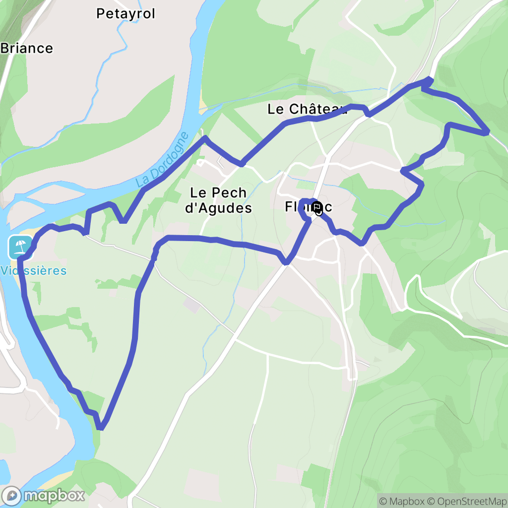 Floirac : carte du parcours de randonnée - France
