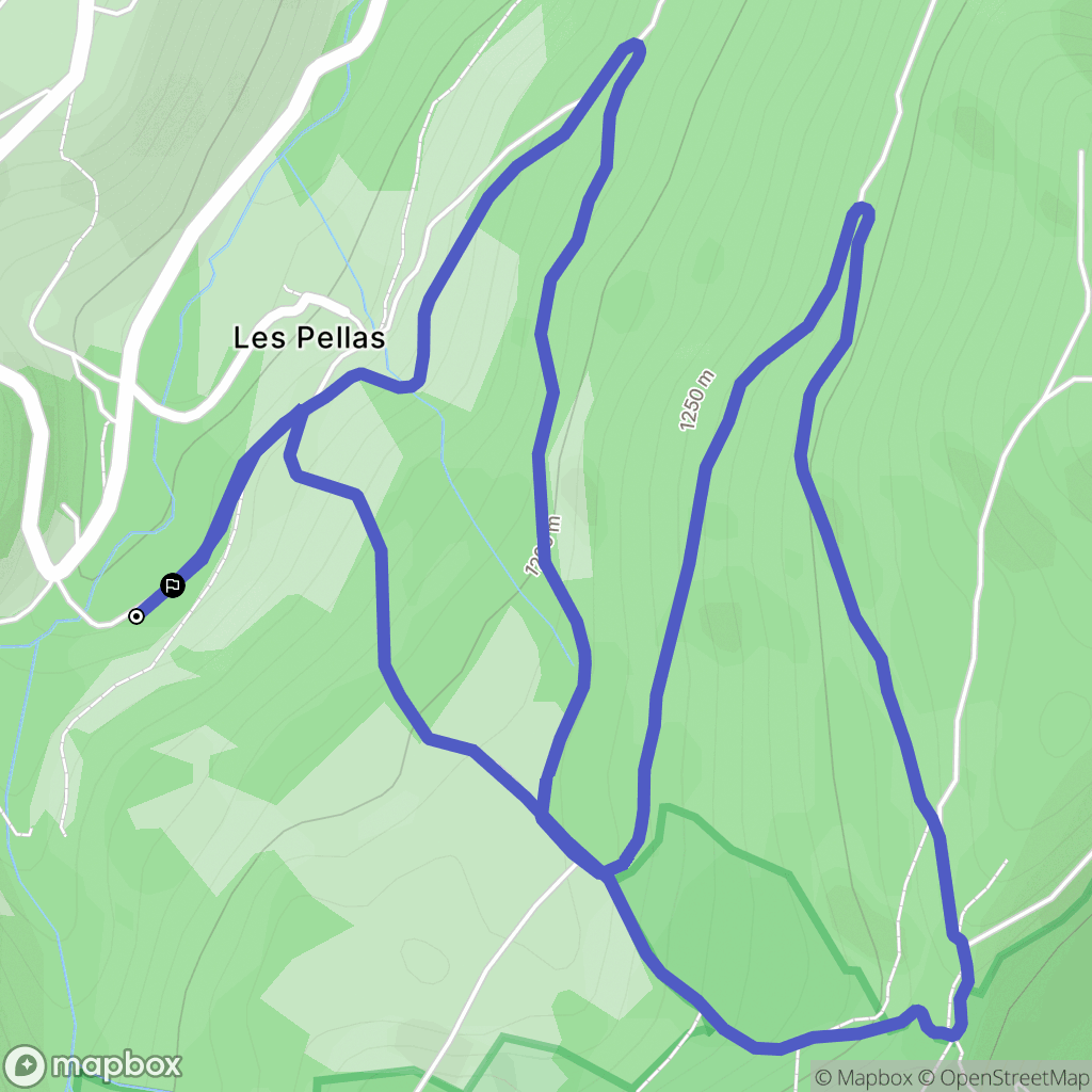 Saint-Michel-les-Portes : carte du parcours de randonnée - France