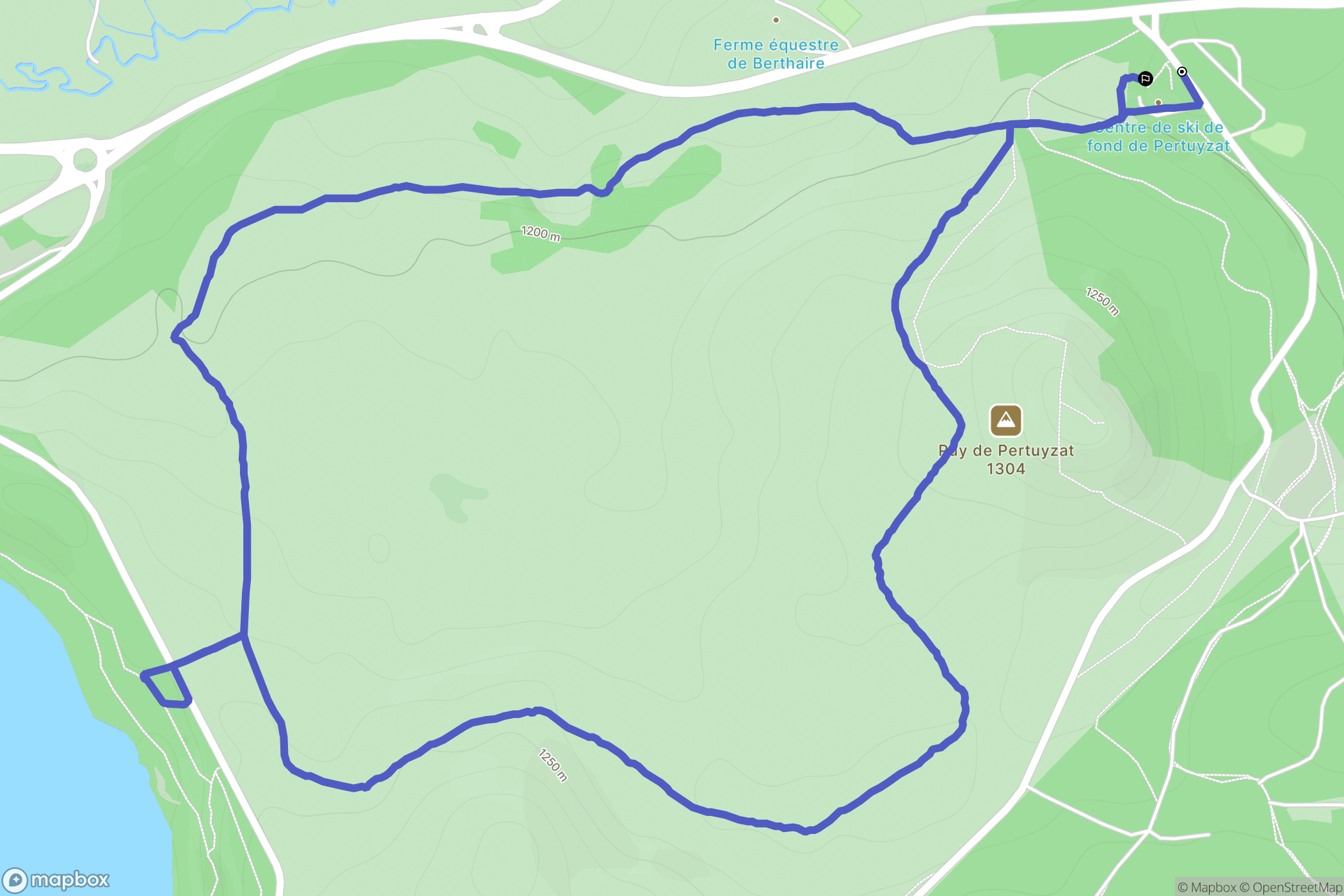 Besse : carte du parcours de randonnée - France