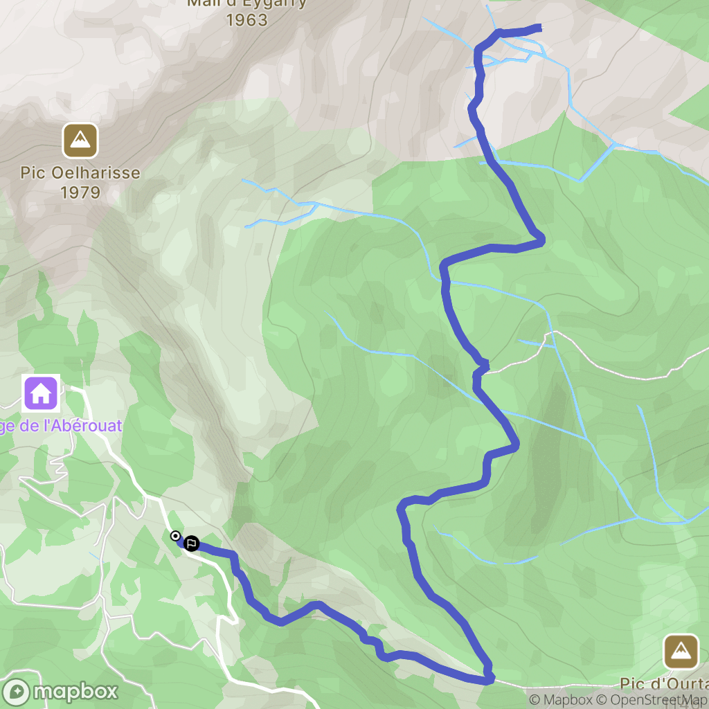 Lescun : carte du parcours de randonnée - France
