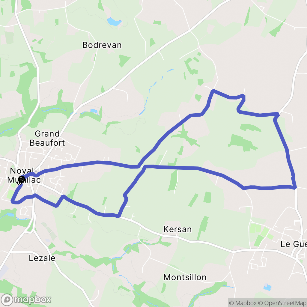 Noyal-Muzillac : carte du parcours de randonnée - France