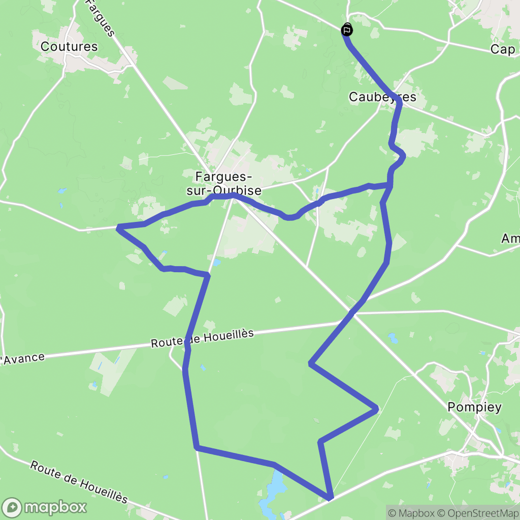 Villefranche-du-Queyran : carte du parcours de randonnée - France
