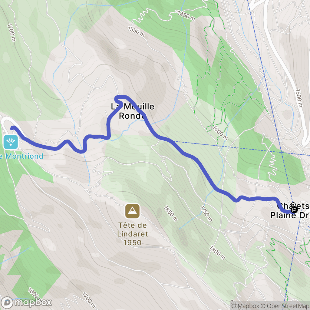 Châtel : carte du parcours de randonnée - France