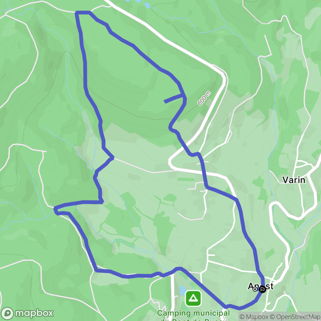 Anost : carte du parcours de randonnée - France