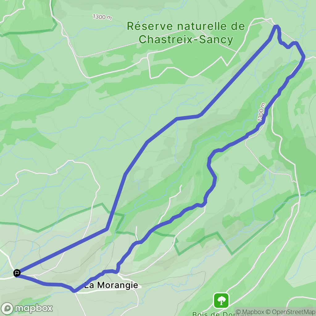 Chastreix : carte du parcours de randonnée - France