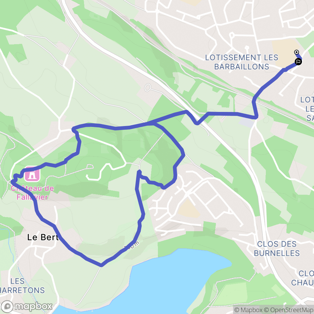 La Verpillière : carte du parcours de randonnée - France