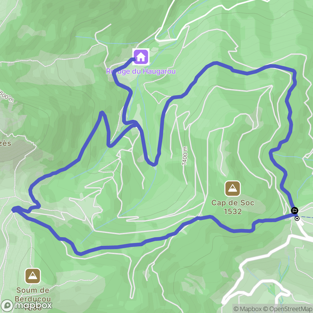 Aucun : carte du parcours de randonnée - France