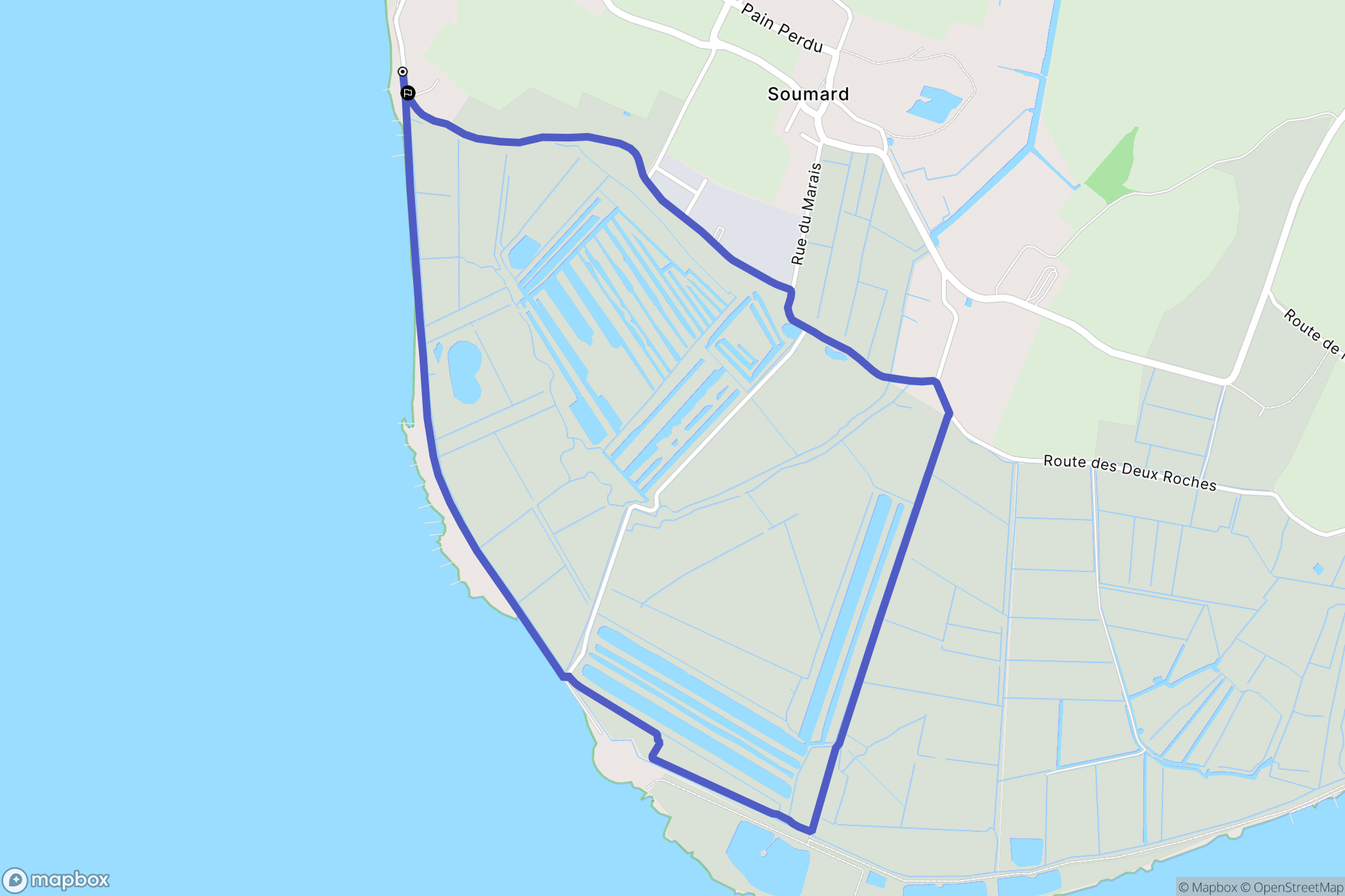 Fouras : carte du parcours de randonnée - France
