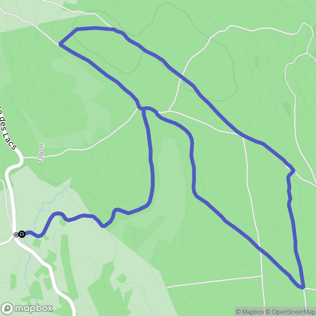 Les Hermaux : carte du parcours de randonnée - France