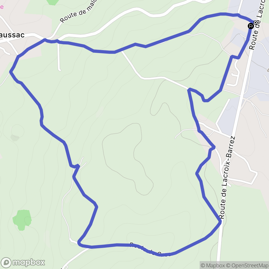 Taussac : carte du parcours de randonnée - France