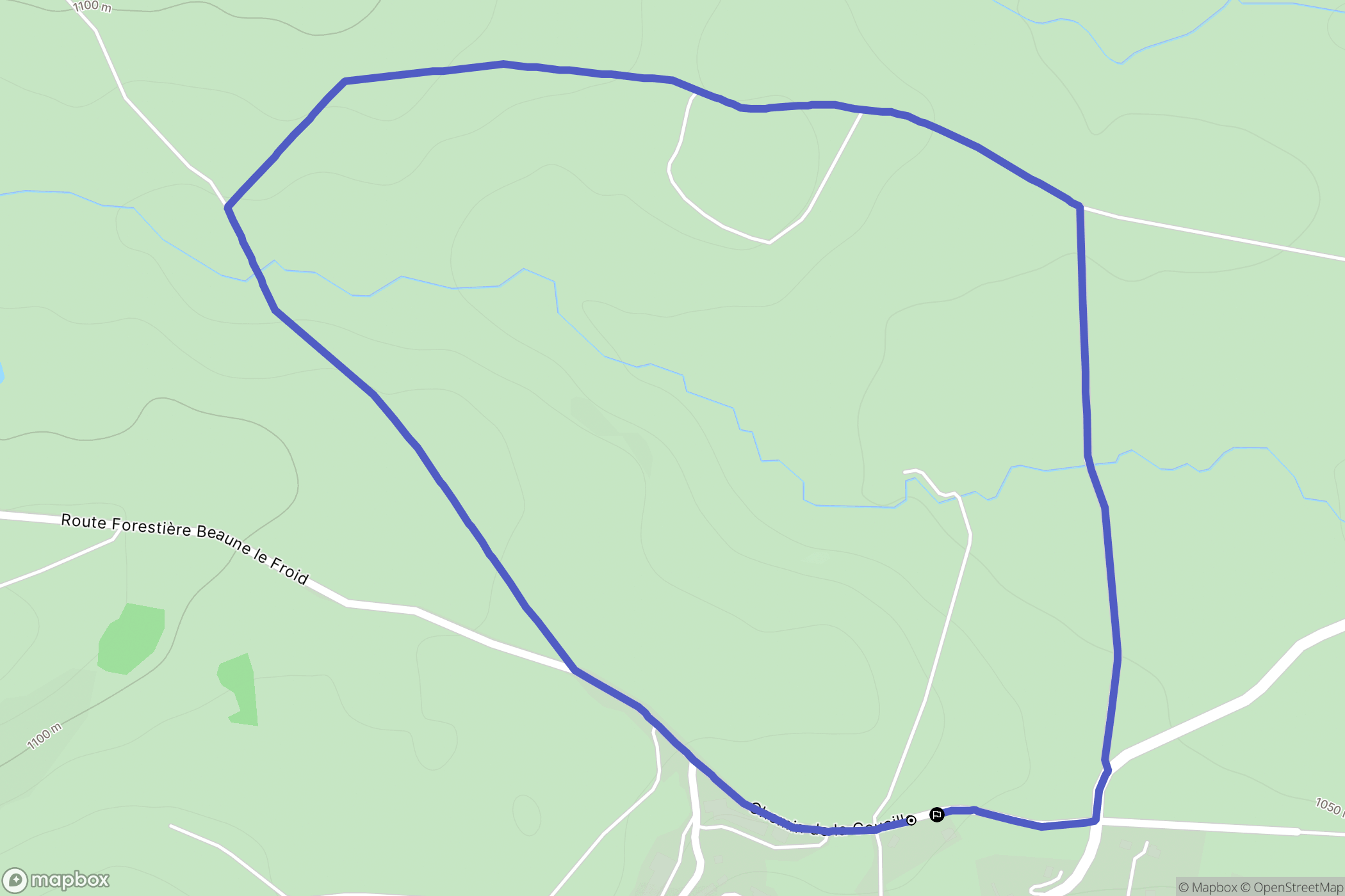 Murol : carte du parcours de randonnée - France