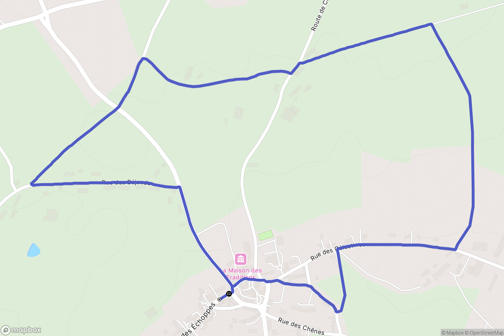 Chassignolles : carte du parcours de randonnée - France