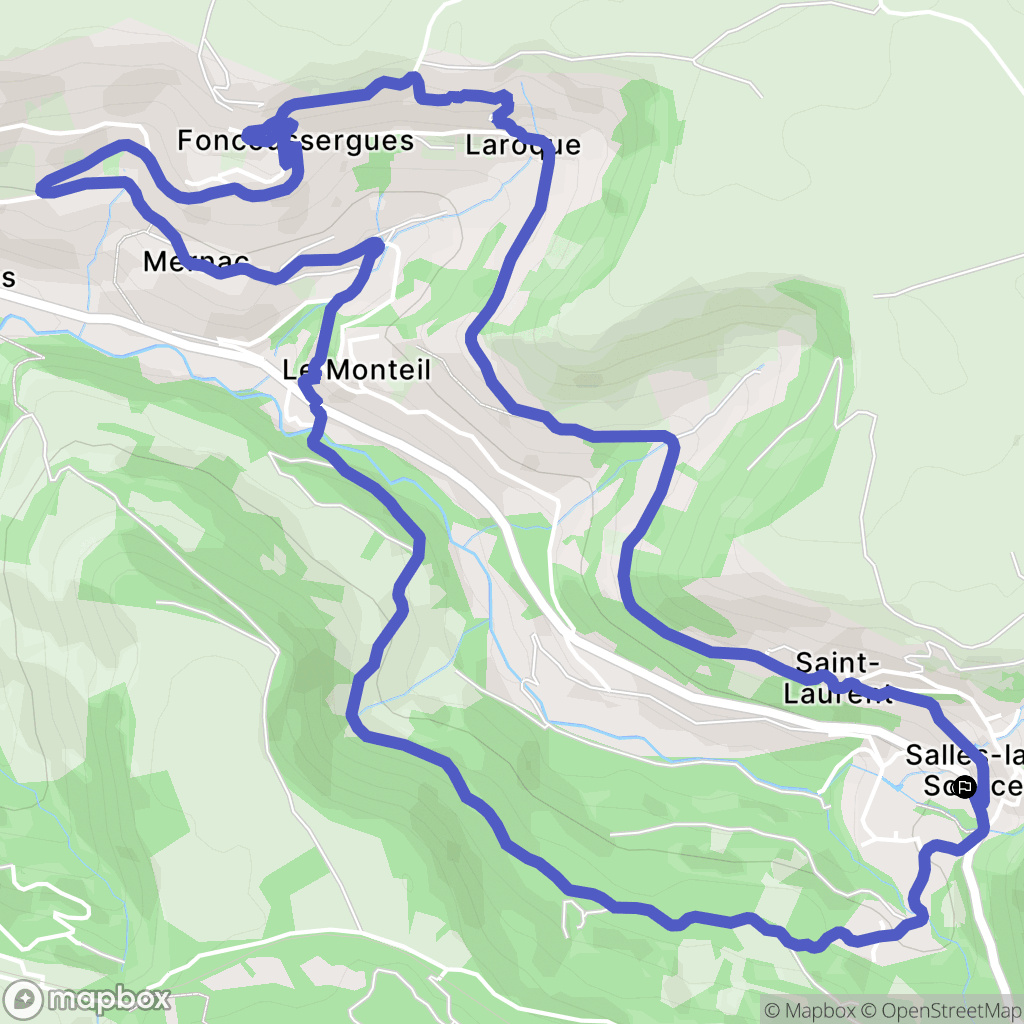Salles-la-Source: routekaart voor buitenactiviteiten - France