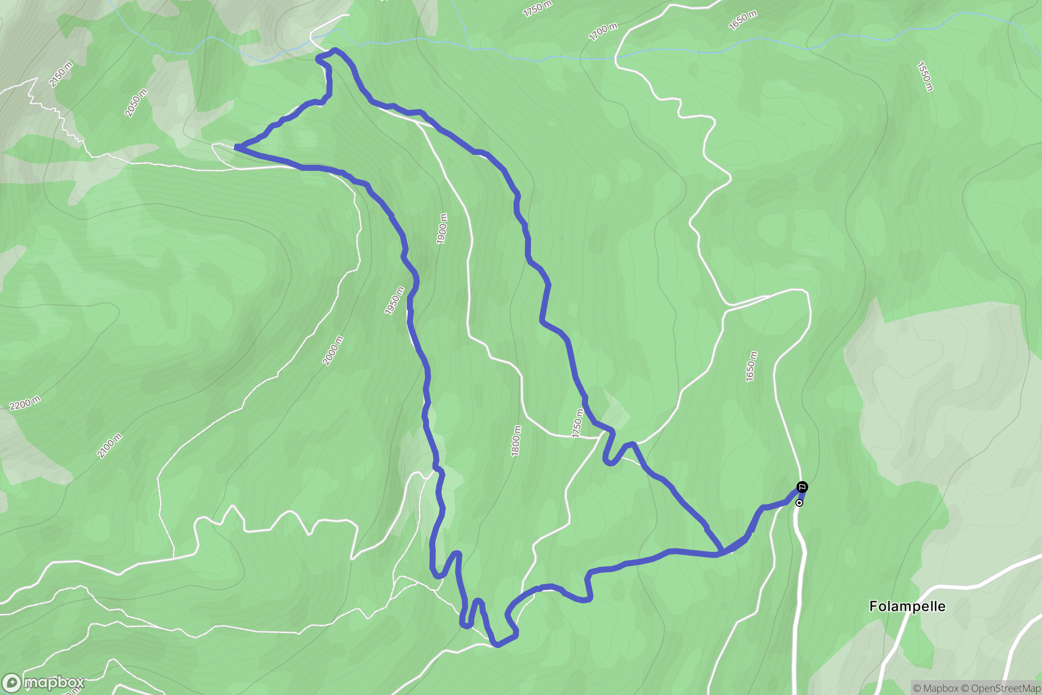 Embrun : carte du parcours de randonnée - France