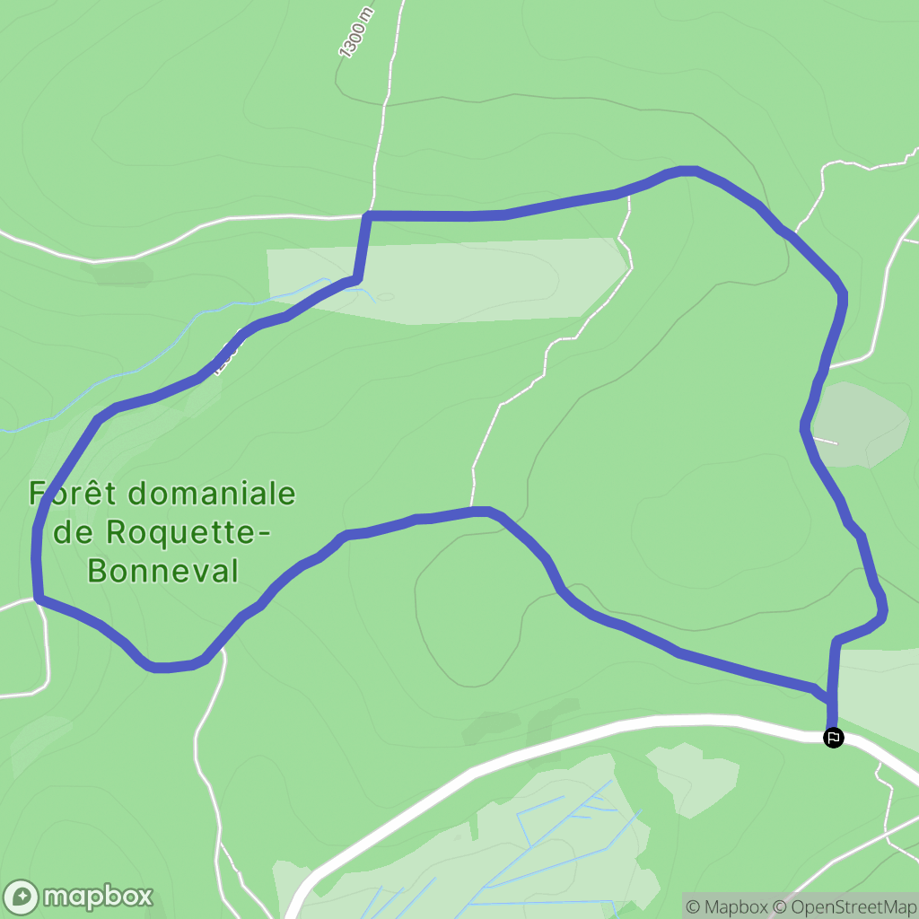 Laguiole : carte du parcours de randonnée - France