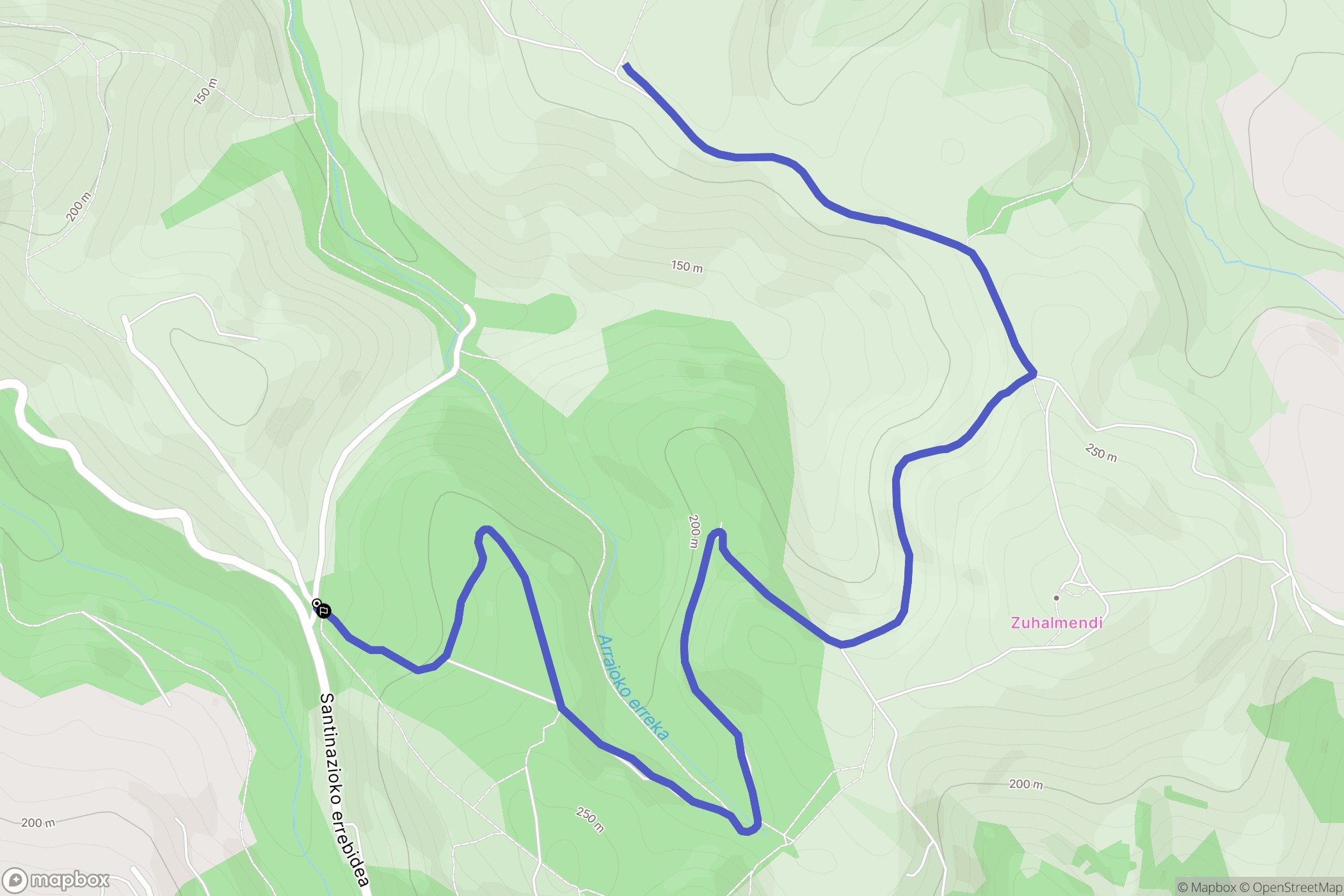 Sare : carte du parcours de randonnée - France