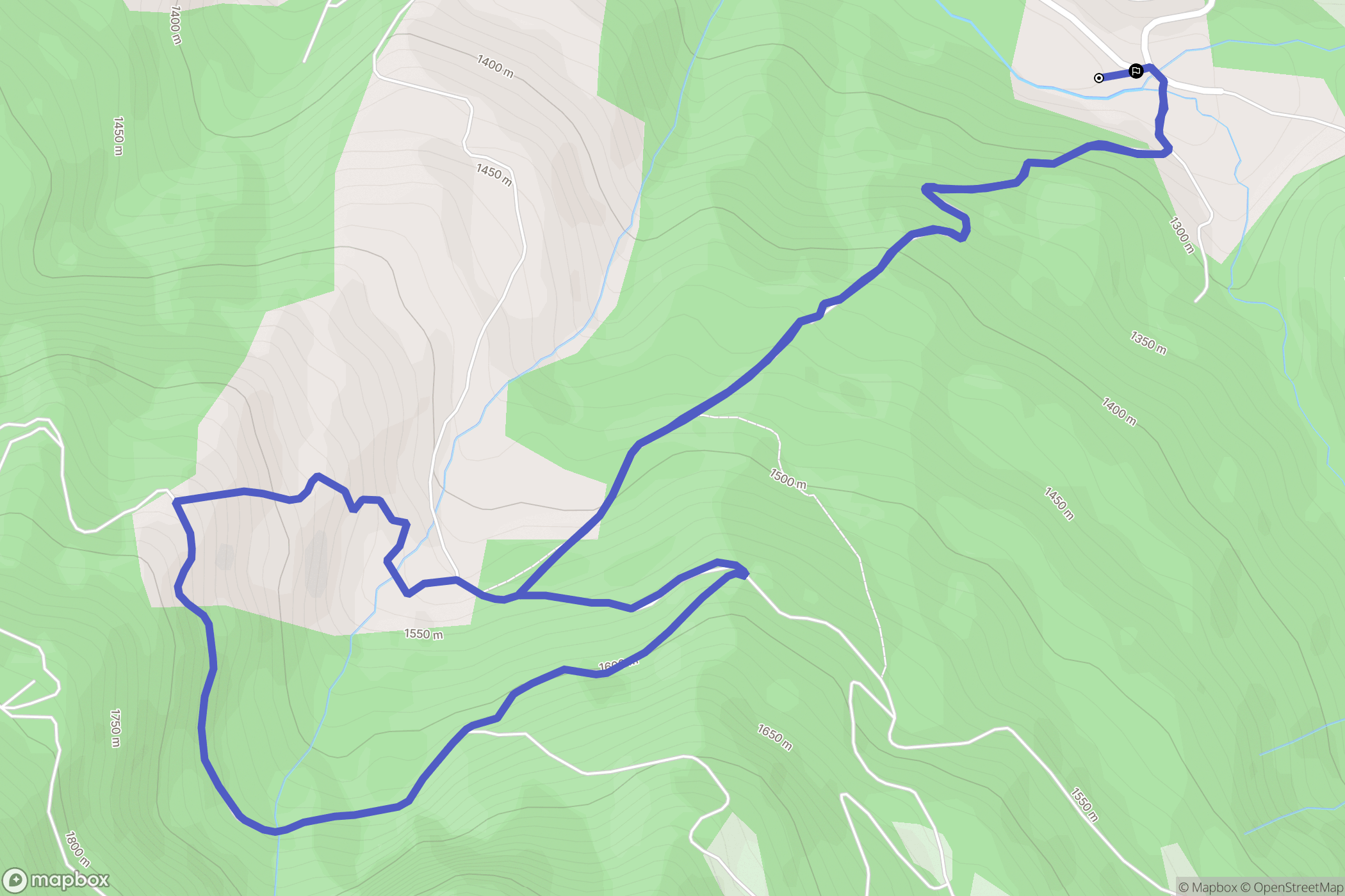 Les Orres : carte du parcours de randonnée - France