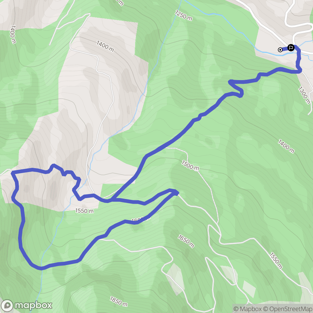 Les Orres : carte du parcours de randonnée - France