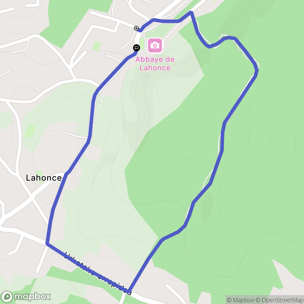 Lahonce : carte du parcours de randonnée - France
