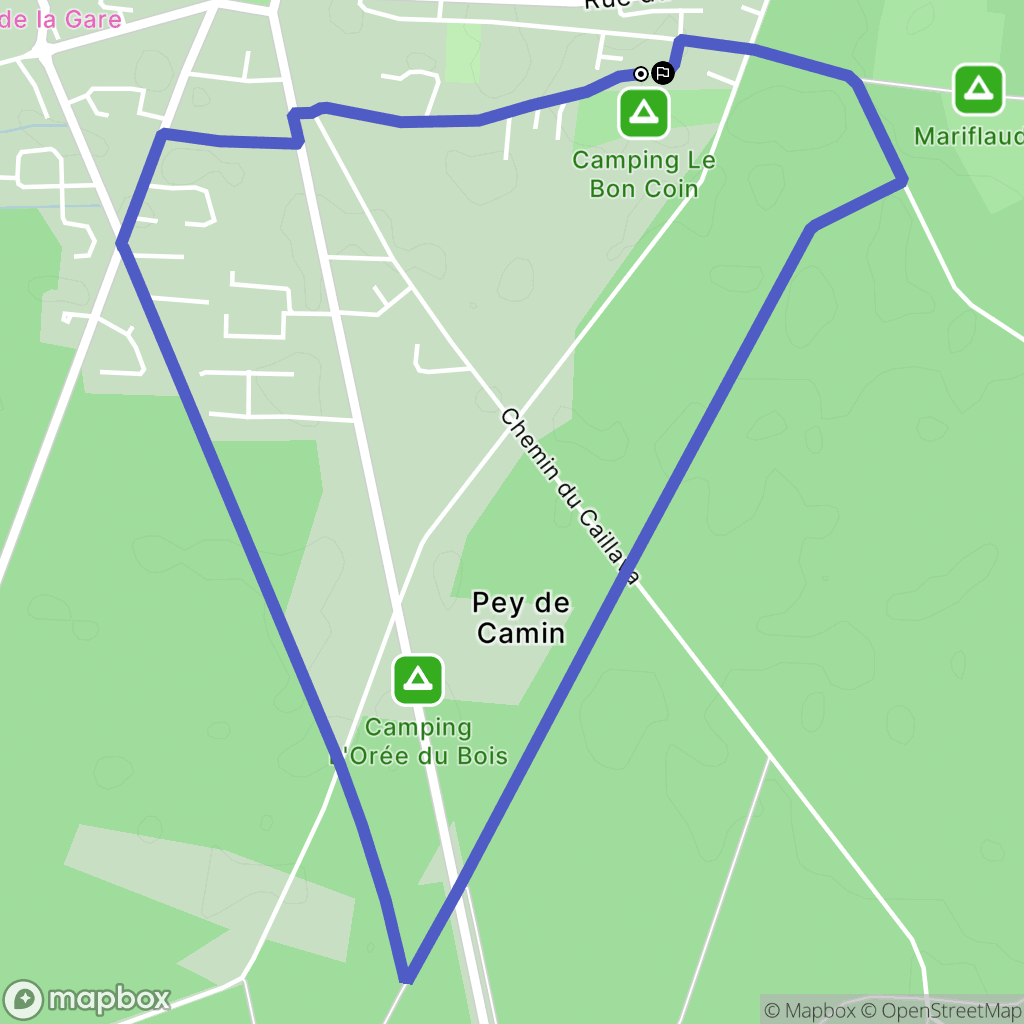 Hourtin : carte du parcours de randonnée - France