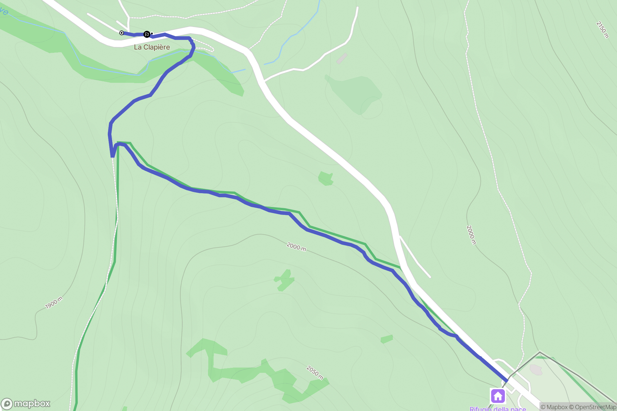 Larche : carte du parcours de randonnée - France