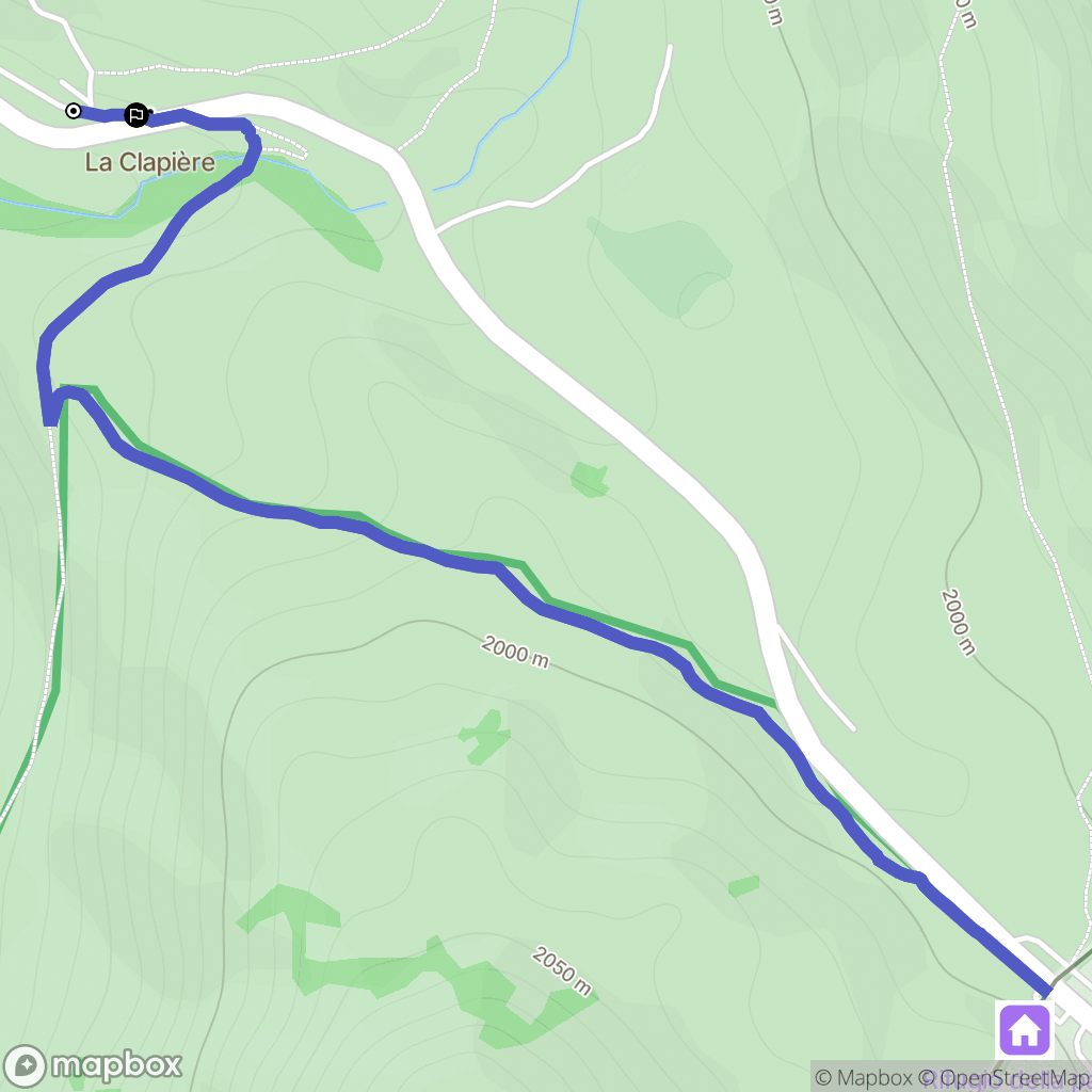 Larche : carte du parcours de randonnée - France