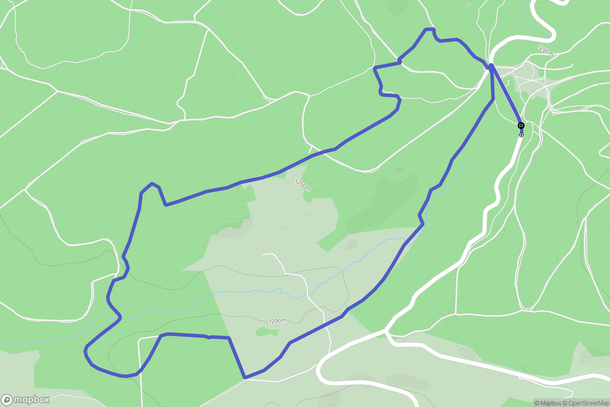 La Stèle : carte du parcours de randonnée - France