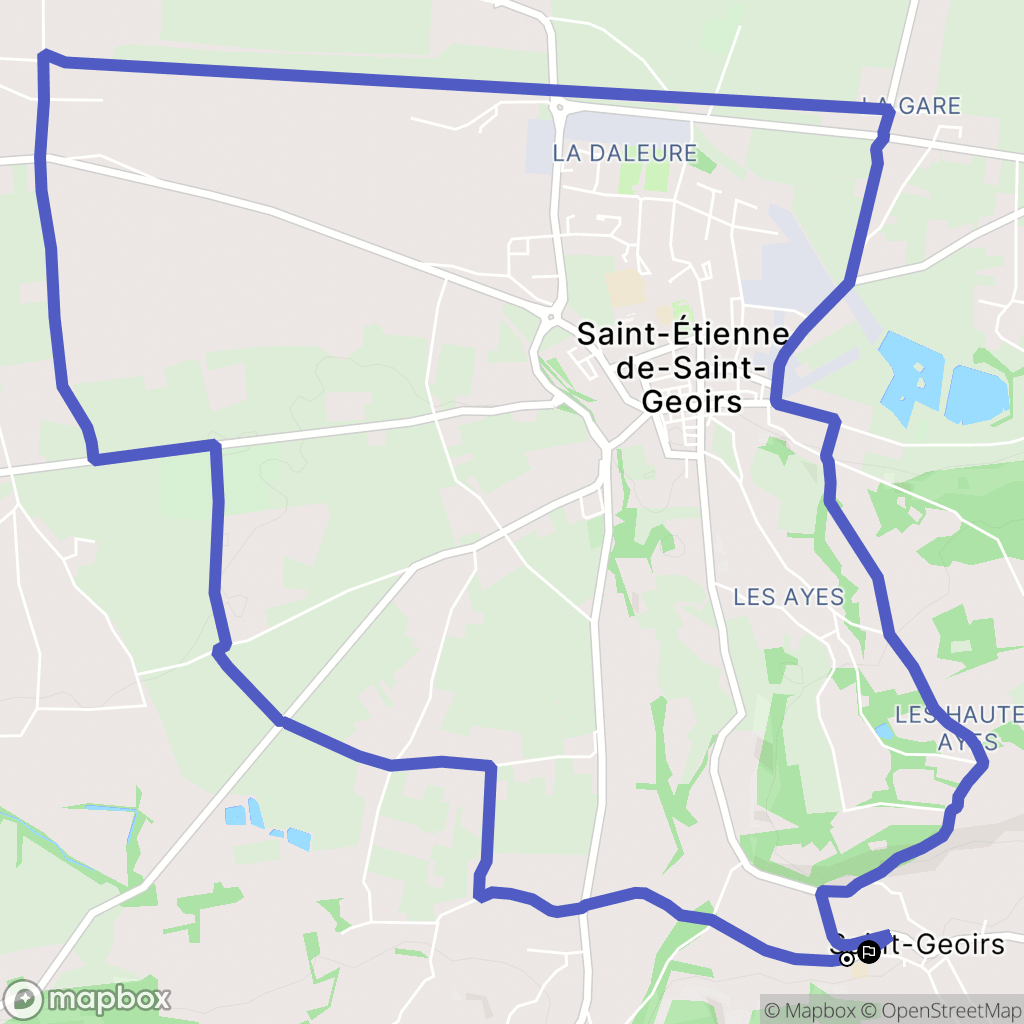Saint-Geoirs : carte du parcours de randonnée - France