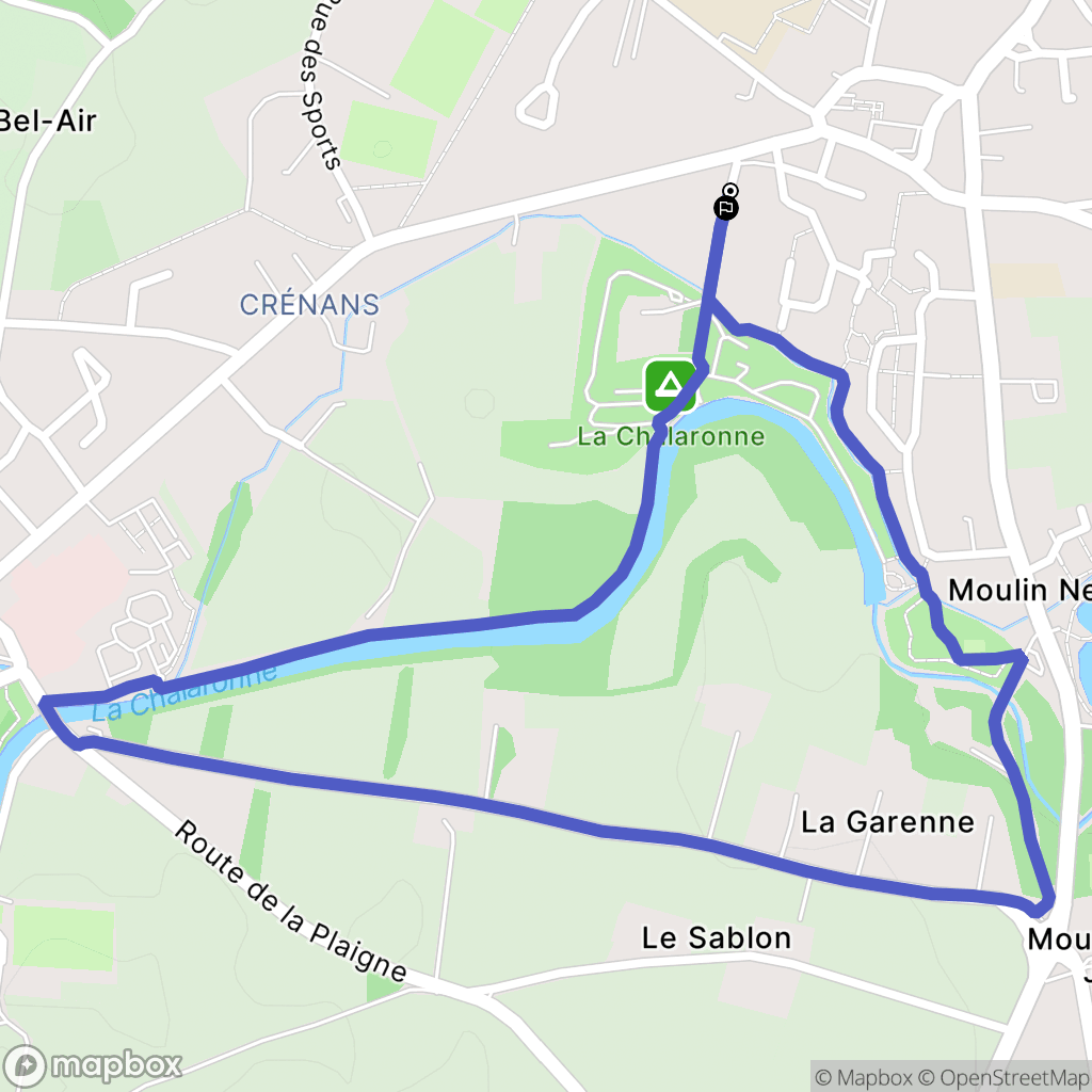 Saint-Didier-sur-Chalaronne : carte du parcours de randonnée - France
