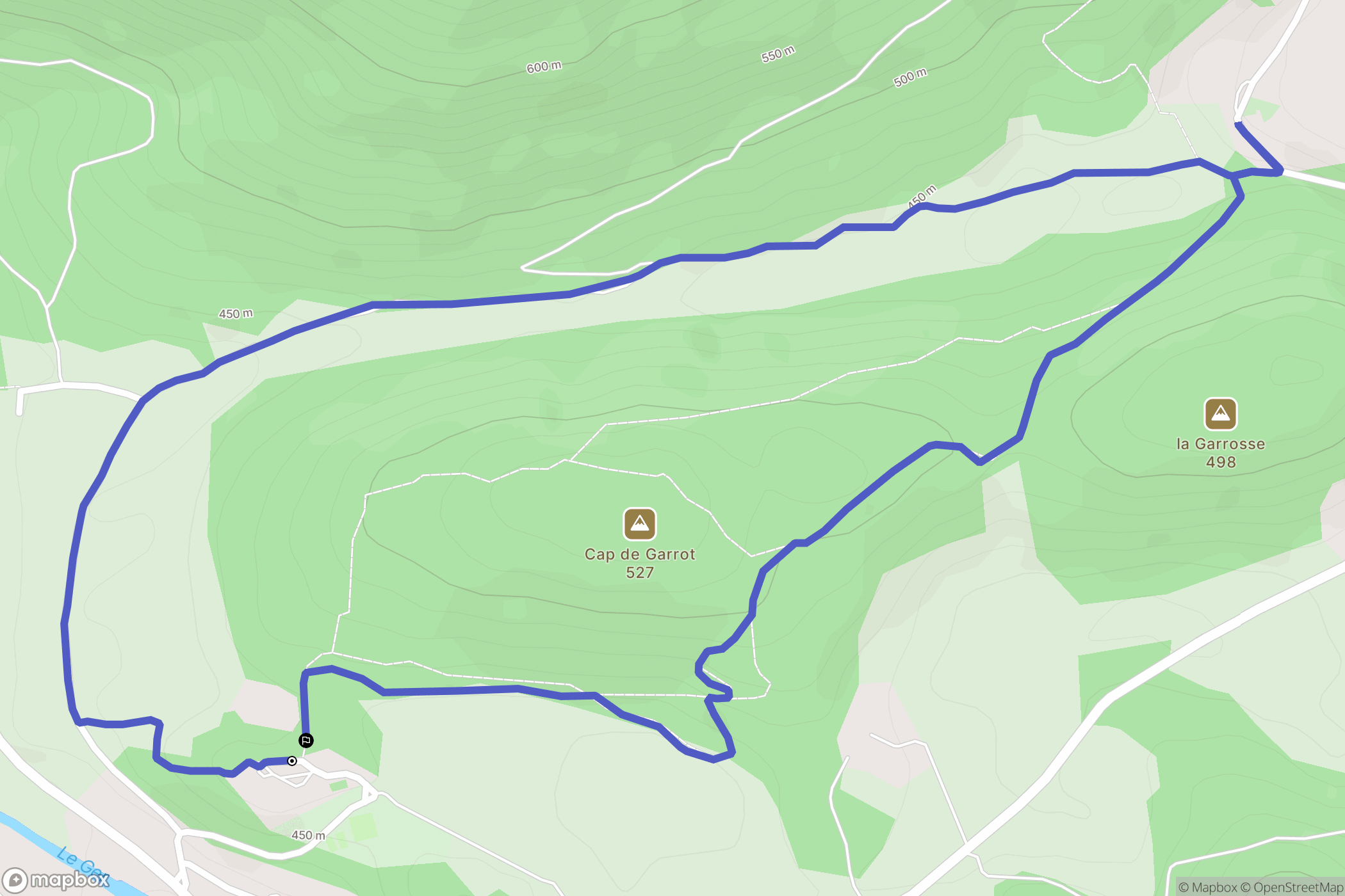 Aspet : carte du parcours de randonnée - France